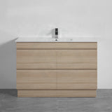 4-Drawer 1200/1500/1800Mm Freestanding Bathroom Vanity Kickboard Single/Double Multi-Colour Cabinet