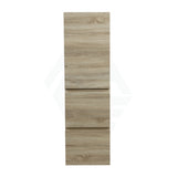 400Lx300Wx1350Hmm Berge Wall Hung Bathroom Vanity Tall Boy White Oak Wood Grain Pvc Filmed