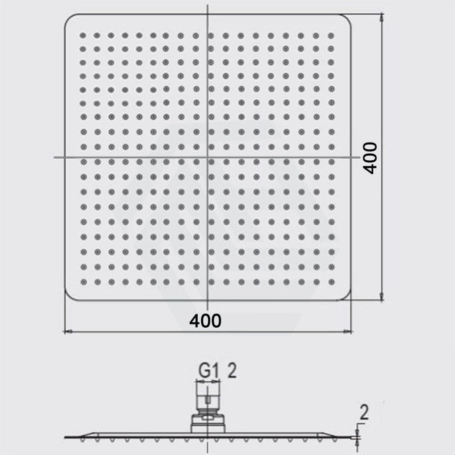 400Mm 16 Inch Stainless Steel Chrome Super-Slim Square Rainfall Shower Head