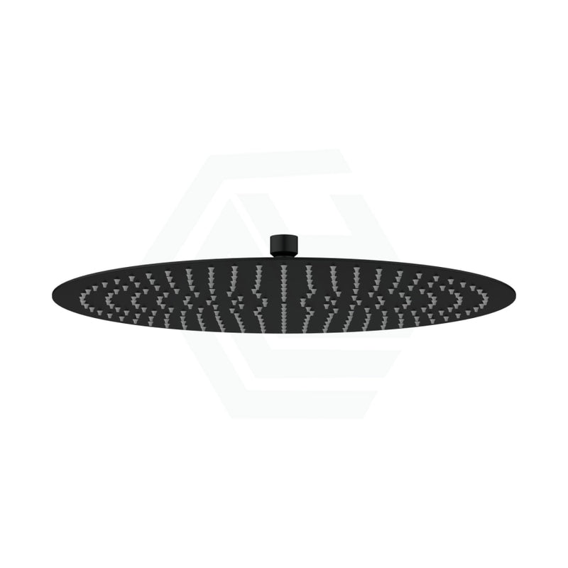 400Mm 16 Inch Stainless Steel Round Black Super-Slim Rainfall Shower Head Heads