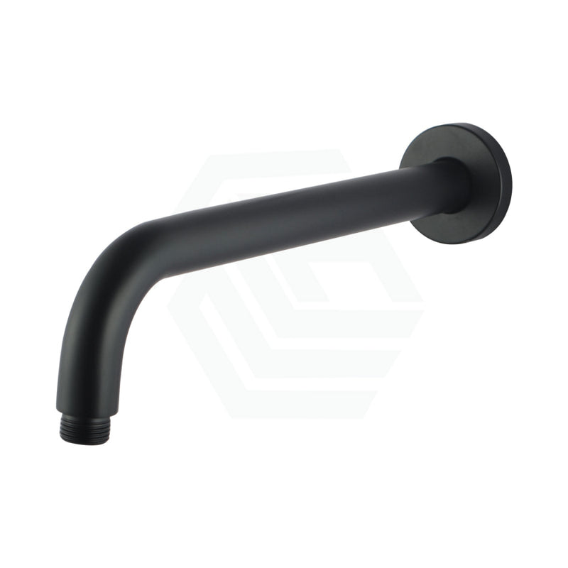 Round Wall Mounted Shower Arm Matt Black