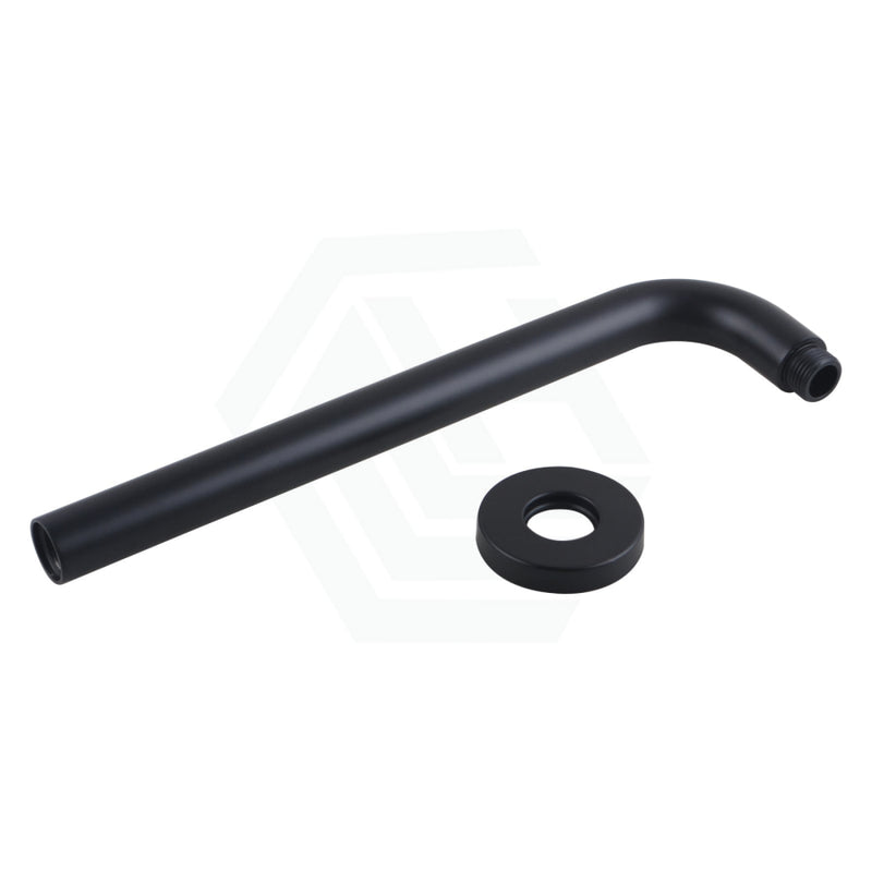 Round Wall Mounted Shower Arm Matt Black