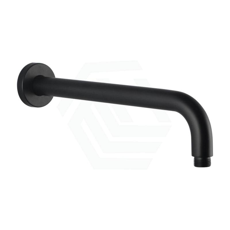 Round Wall Mounted Shower Arm Matt Black