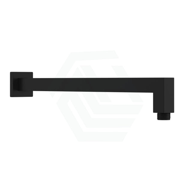 400Mm Square Wall Mounted Shower Arm Matt Black Arms