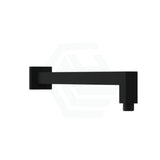 400Mm Square Wall Mounted Shower Arm Matt Black Arms