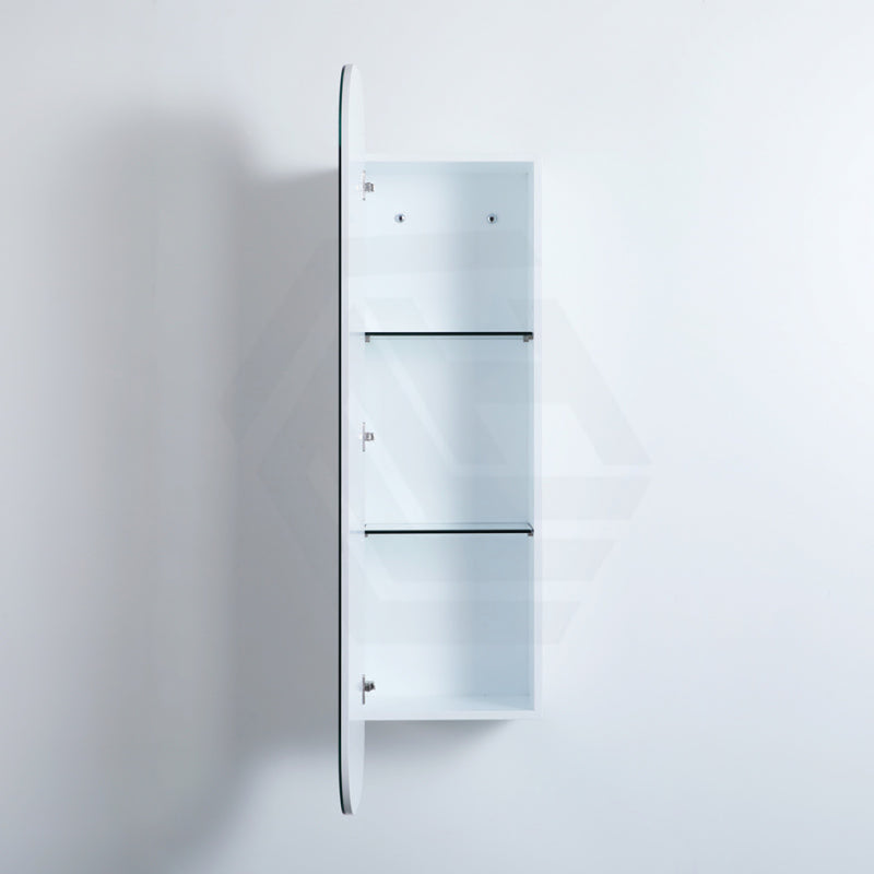 400X1500Mm Wall Hung Pvc Shaving Cabinet Matt White Finish Pencil Mirror For Bathroom