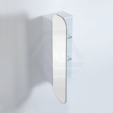 400X1500Mm Wall Hung Pvc Shaving Cabinet Matt White Finish Pencil Mirror For Bathroom