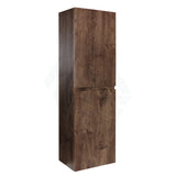 400X300X1350Mm Wall Hung Bathroom Vanity Tall Boy Dark Oak Wood Grain Pvc Vacuum Filmed Mdf Board