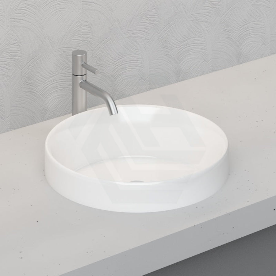 Inset Ceramic Basin Gloss White Round 400mm