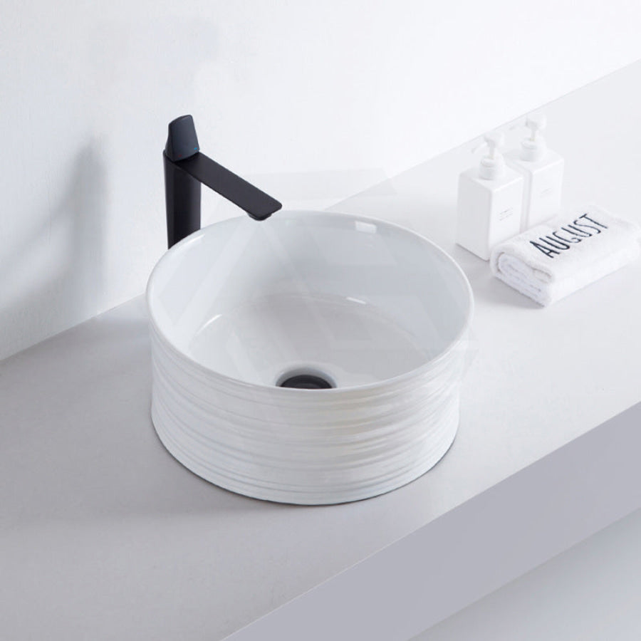 Above Counter Basin Round Ceramic Gloss White