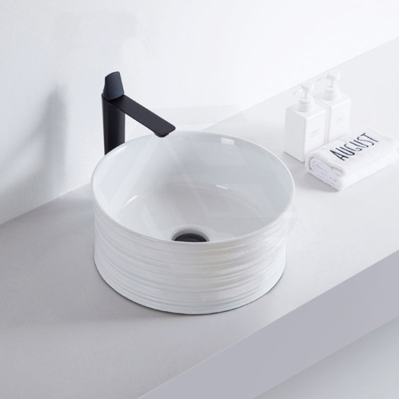 Above Counter Basin Round Ceramic Gloss White