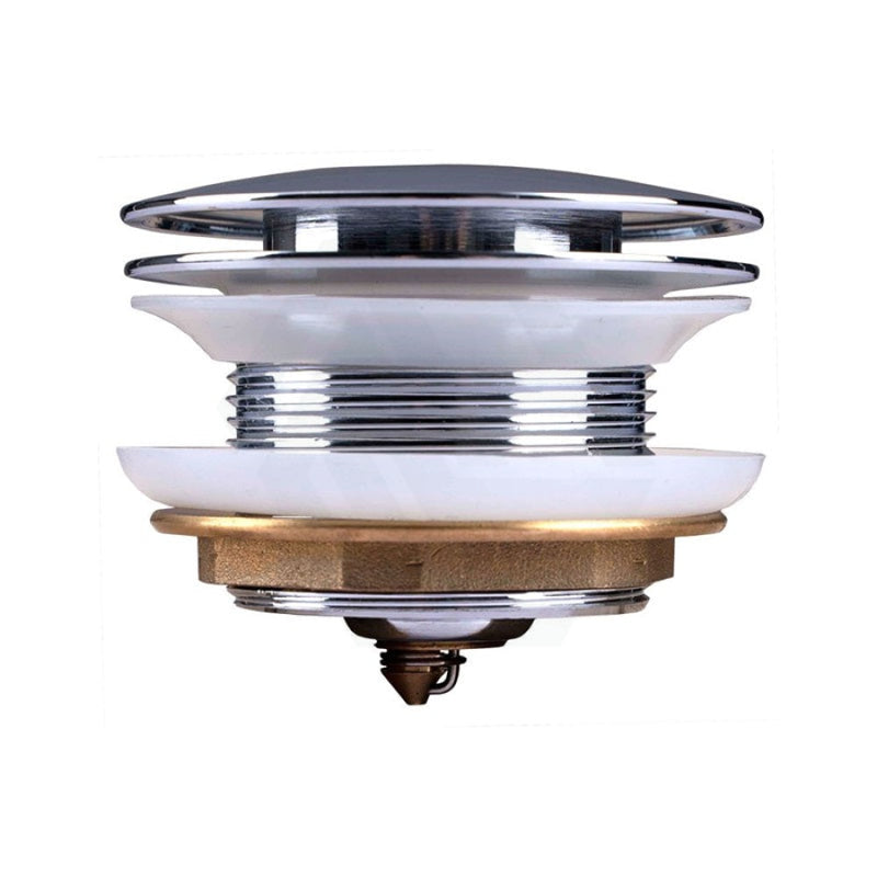 40Mm Chrome Mushroom Solid Brass Bathtub Pop Up Waste Drain No Overflow Wastes