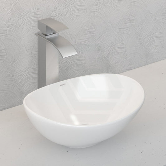 Above Counter Ceramic Basin Oval Gloss White