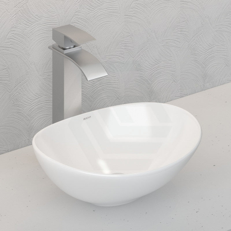 Above Counter Ceramic Basin Oval Gloss White