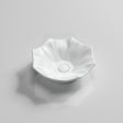 410X410X120Mm Flower Shape Matt White Above Counter Basin Ceramic Basins