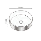 410X410X120Mm Round Above Counter Stone Basin Ultra Slim Gloss White Basins