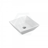 410X410X120Mm Square Above Counter Basin Gloss White Ceramic Mini Basins