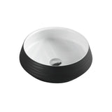 Round Above Counter Basin Matt Black White