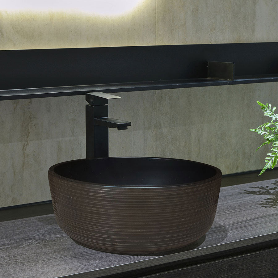 410X410X150Mm Round Above Counter Porcelain Basin Basins