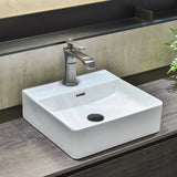 Wall Hung Above Counter Basin Rectangle Gloss White