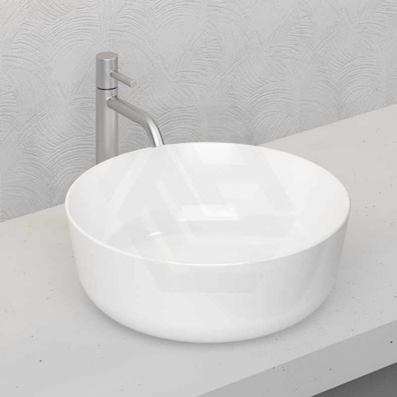 Above Counter Basin Ceramic Round Gloss White