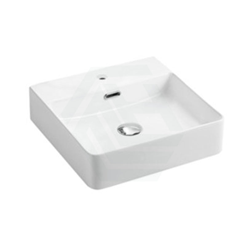 420X420X120Mm Above Counter / Wall Hung Square Matt White Ceramic Basin