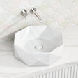 420X420X130Mm Above Counter Ceramic Basin Gloss White Special Shape For Bathroom Basins