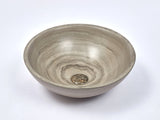 420X420X140Mm Wooden Grey Marble Stone Round Wash Basin