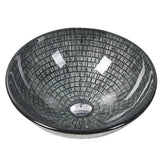 420X420X145Mm Above Counter Tempered Glass Basin Round Bathroom Antique Vintage Wash Art