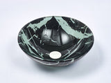 420X420X145Mm Double Layer Glass Basin Round Shape In 17Mm Thickness