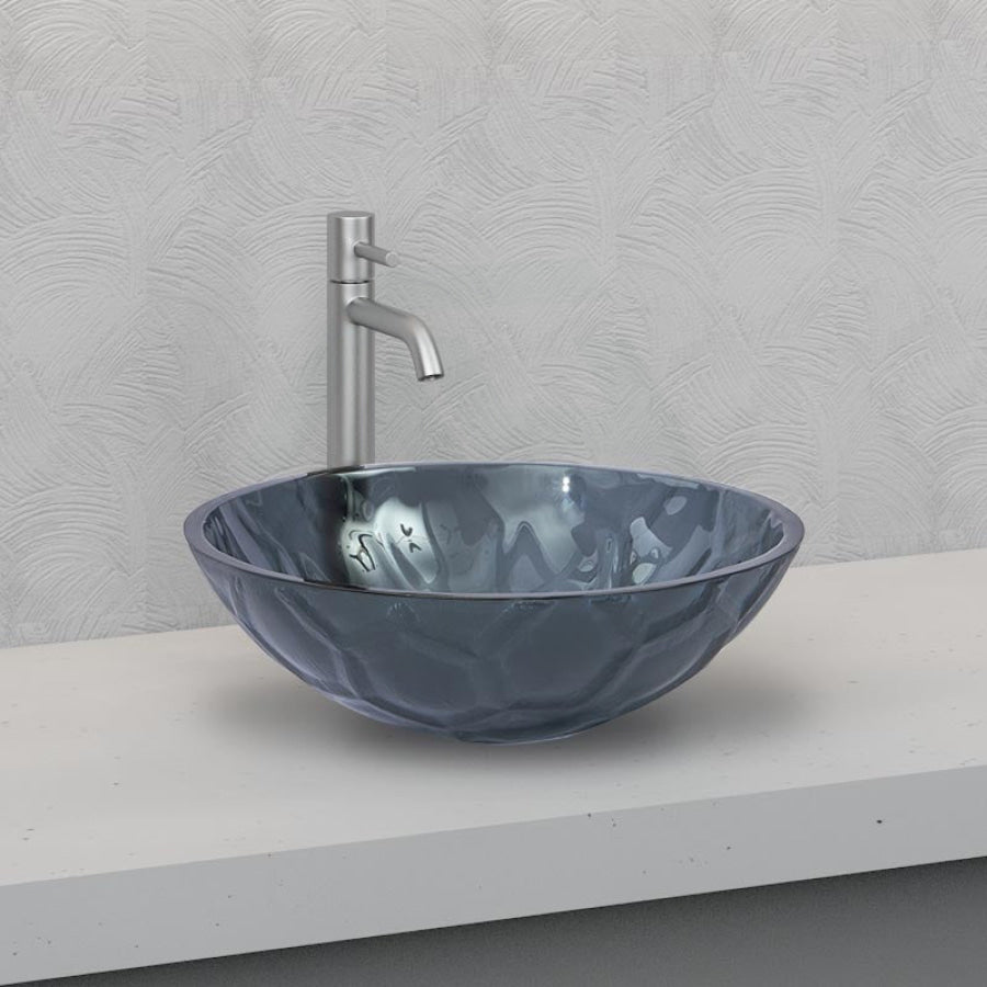 Above Counter Basin Glass Round Hexagons