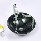 420X420X145Mm Tempered Glass Art Basin Round Above Counter