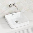 420X420X155Mm Inset Ceramic Basin Gloss White Square Basins