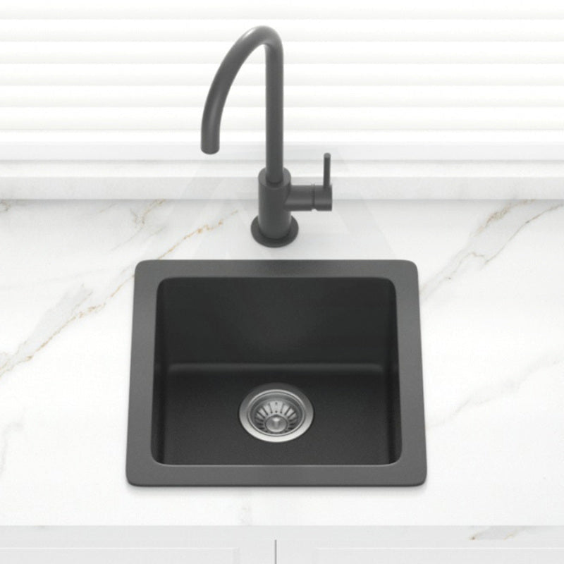 Granite Kitchen Sink Single Bowl 422mm Black