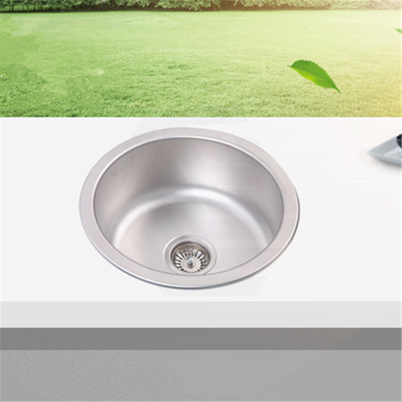 430Mm Round Stainless Steel Single Bowl Kitchen Sink