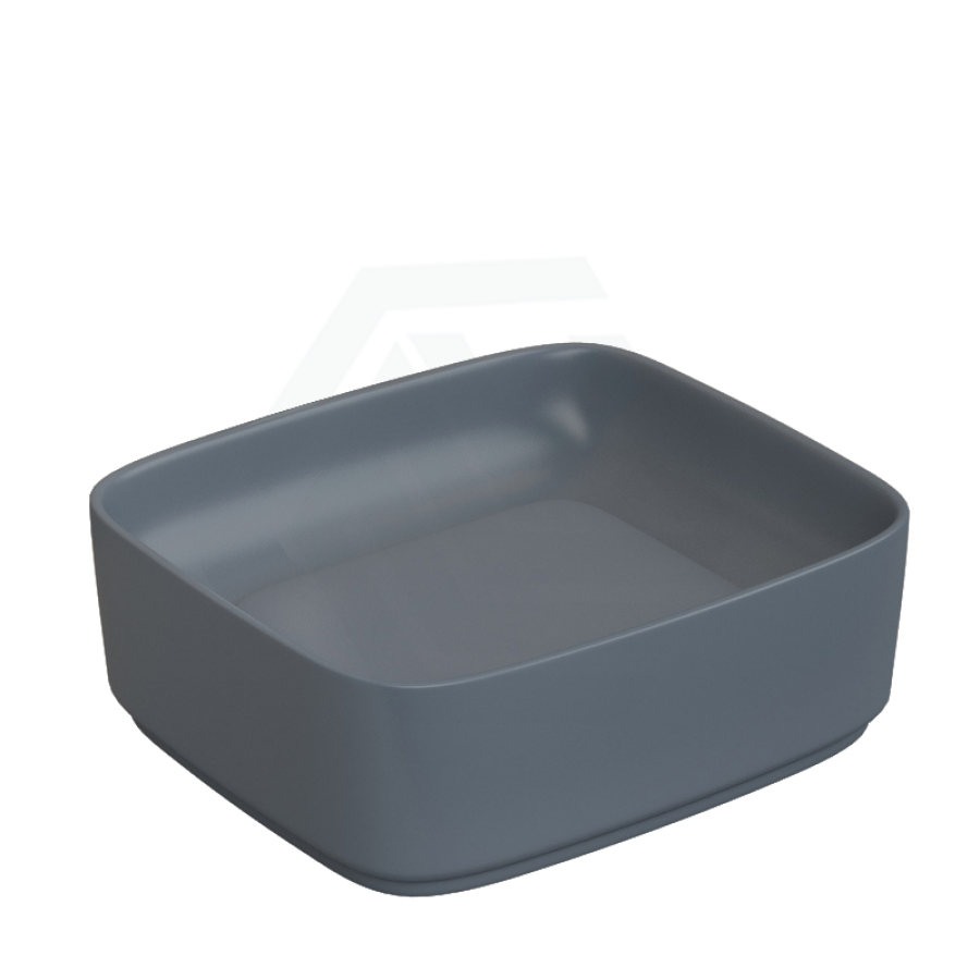 430x380x145mm Rectangle Above Counter Ceramic Wash Basin Matt Light Grey with Decoration Board