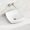 430X430X135Mm Above Counter Ceramic Basin Gloss White Special Shape Basins