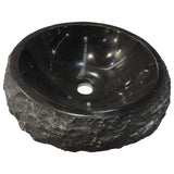 430X430X140Mm Above Counter Stone Basin Round Marble Surface Bathroom Wash