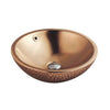 430X430X145Mm Round Rose Gold Above Counter Ceramic Basin Basins