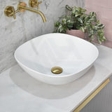 430X430X150Mm Rolo Soft Square Above Counter Matt White Ceramic Basin Rectangle Basins