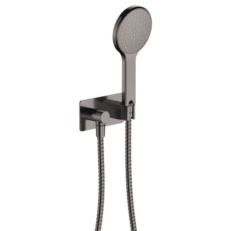 Kaya Gun Metal Hand Shower with Soft Square Plate