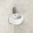 440X385X155Mm Gloss White Corner Wall Hung & Above Counter Basin Ceramic Basins