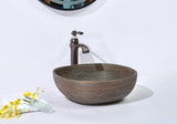 440X440X140Mm Square Brown Porcelain Basin