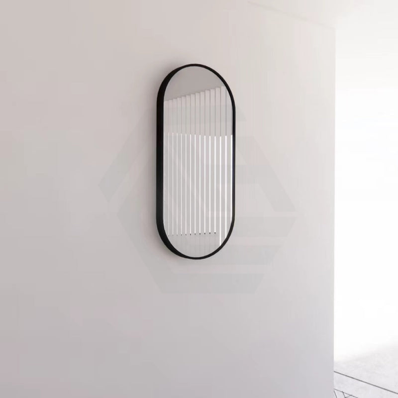 450/600/700/900/1200Mm Bathroom Black Framed Oval Mirror Wall Mounted Mirrors