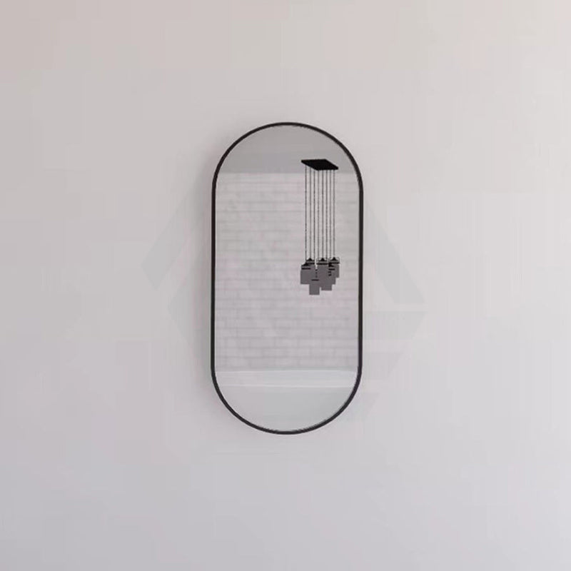 450/600/700/900/1200Mm Bathroom Black Framed Oval Mirror Wall Mounted Mirrors