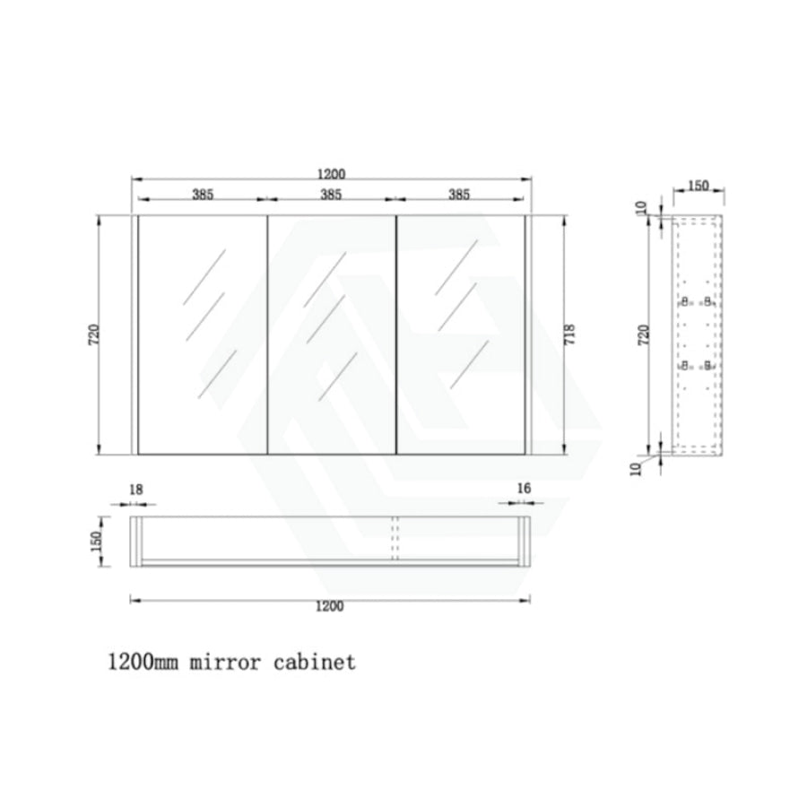 450/600/750/900/1200/1500Mm Matt White Wall Hung Mdf Pencil Edge Shaving Cabinet For Bathroom