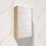 450/600/750/900/1200/1500Mm Geneva American Oak Wall Hung Mdf Fluted Pencil Edge Shaving Cabinet For