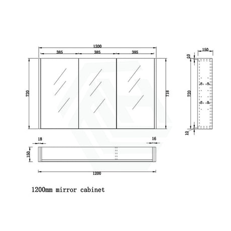 450/600/750/900/1200/1500Mm White Oak Wall Hung Mdf Pencil Edge Shaving Cabinet For Bathroom 1200Mm