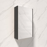 450/600/750/900/1200/1500Mm Geneva Matt Black Wall Hung Mdf Fluted Pencil Edge Shaving Cabinet For