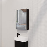 450/600/750/900/1200/1500Mm Geneva Matt Black Wall Hung Mdf Fluted Pencil Edge Shaving Cabinet For